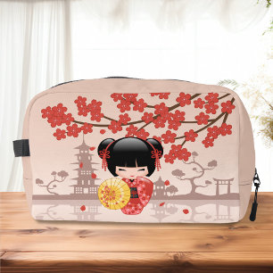Trousse De Toilette Poupée rouge Sakura Kokeshi - Geisha japonais