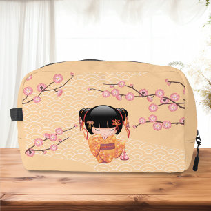 Trousse De Toilette Poupée Ume Kokeshi - Japonaise Pêche Geisha Girl