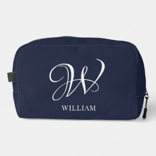Trousse De Toilette Premier monogramme bleu marine personnalisé