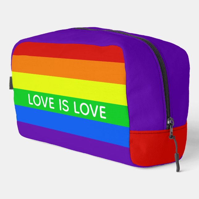 Trousse De Toilette Rainbow Love is Love Gay pride (Coin droit)
