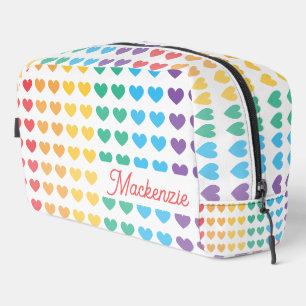 Trousse De Toilette Rainbow Pride LGBT Love Heart Personnalisé