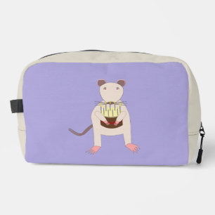 Trousse De Toilette Rat de Siamese avec gâteau d'anniversaire
