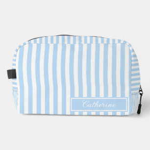 Trousse De Toilette Rayures Bleues Abstrait Rétro Joli & Tendance