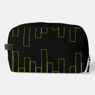 Trousse De Toilette Rectangles Vert Lime et Noir