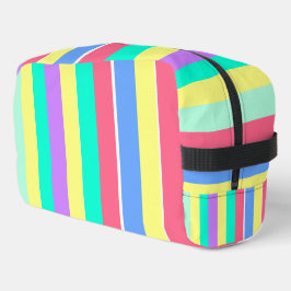 Trousse De Toilette Réglage des rayures pastel de printemps