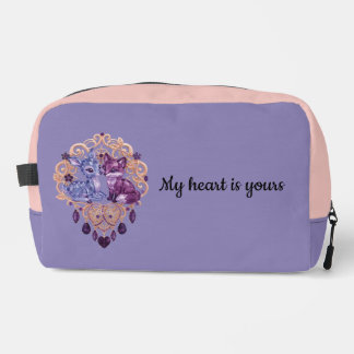 Trousse De Toilette Romantic Crystal Animals Custom Couple
