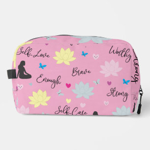 Trousse de toilette rose design santé mentale