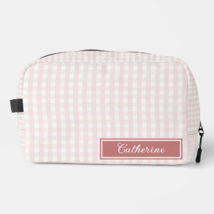 Trousse De Toilette Rose Gingham Mignon Carreaux Cosmétique Joli