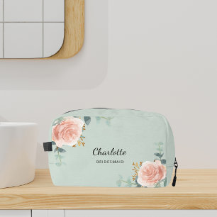 Trousse De Toilette Rose or floral sauge vert bridesmaid