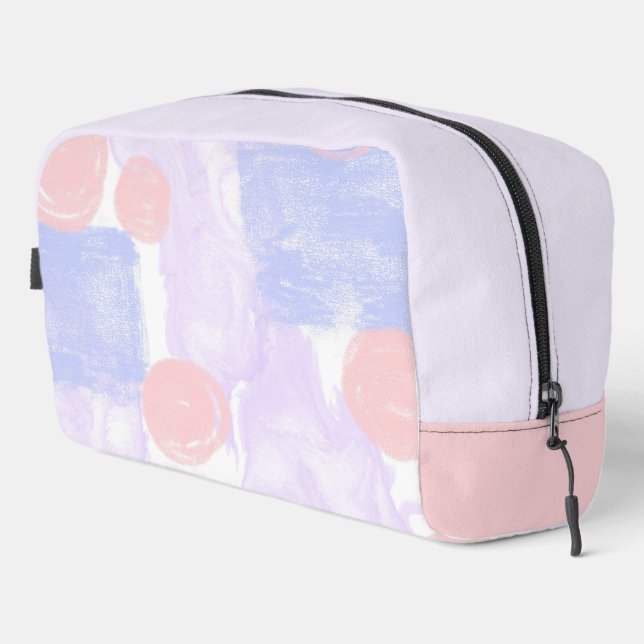 Trousse De Toilette Rose, violet et lavande Abstraits (Coin droit)
