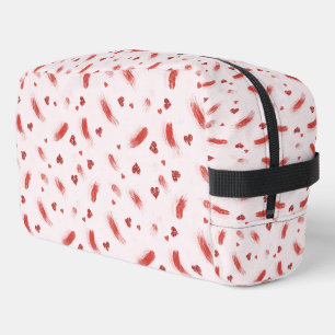 Trousse De Toilette Rouge Gisant Paillettes Coeurs Traînées Rose