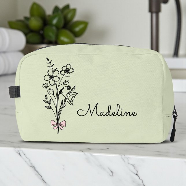 Trousse De Toilette Sage de servante florale personnalisée (Créateur téléchargé)