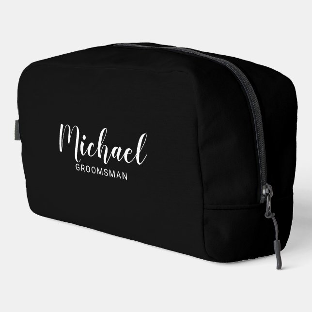 Trousse De Toilette Script moderne Salons personnalisés (Coin droit)