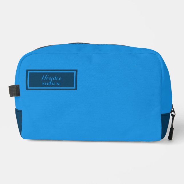 Trousse De Toilette Serious Classic Minimal Simple Blue (Recto)
