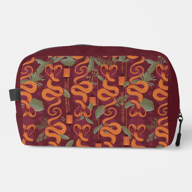 Trousse De Toilette Serpent Luxe Motif - Le Lotus Blanc (Recto)