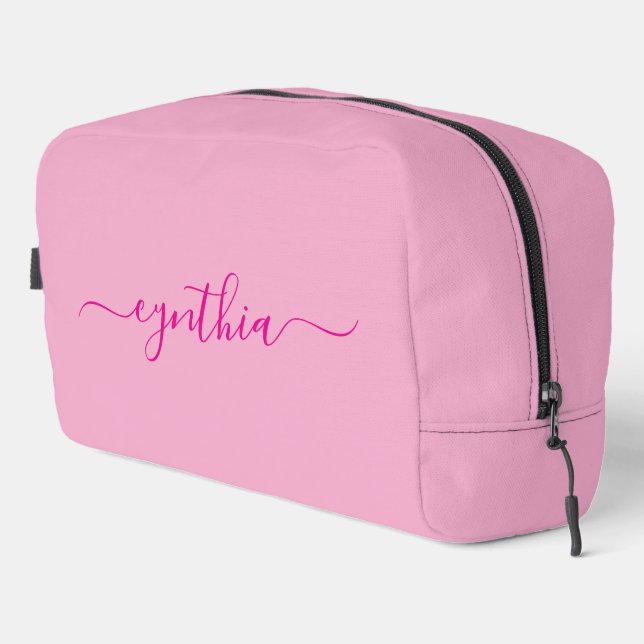 Trousse De Toilette Signature de fille rose pâle (Coin droit)