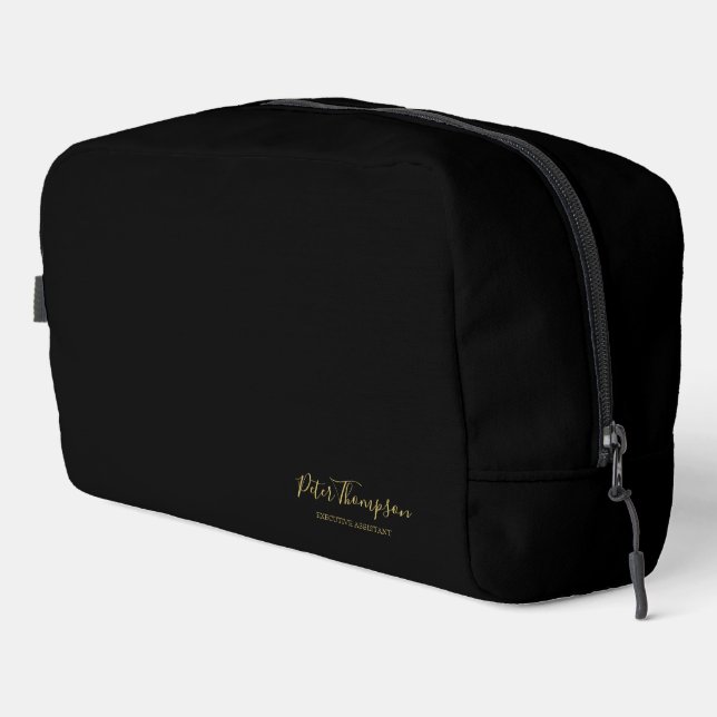 Trousse De Toilette Signature élégante du script d'entreprise (Coin droit)