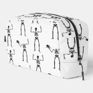 Trousse De Toilette Skeletons D'Halloween, Baguette Ou Traite, Boo