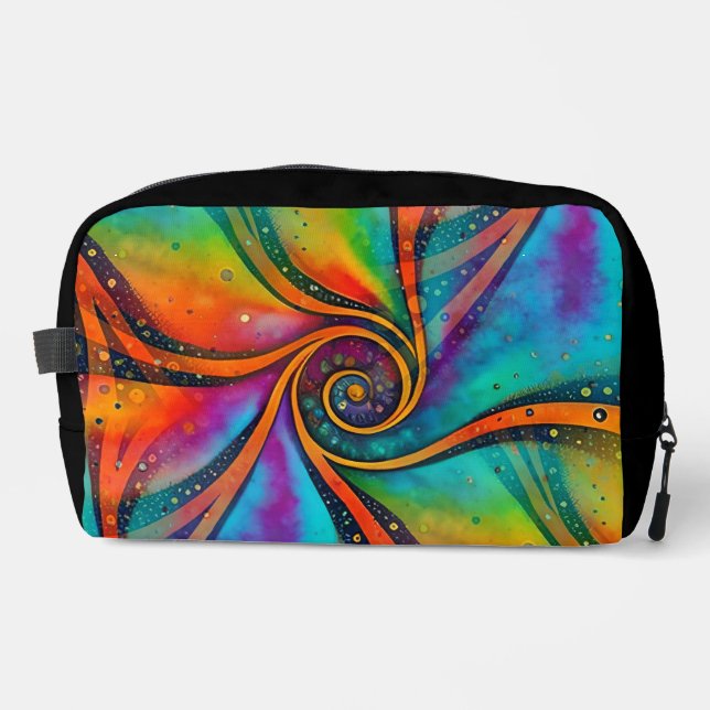 Trousse De Toilette Spirales Abstraites de l'énergie - motif sans soud (Recto)