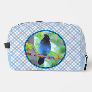 Trousse De Toilette Steller's Jay Painting Original Wild Bird Art