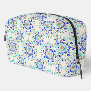 Trousse De Toilette Summer Blue Gold Heart Mandala