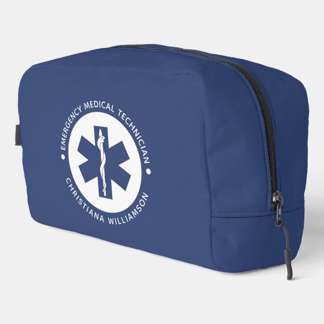 Trousse De Toilette Symbole EMT personnalisé Technicien Médicale d'urg (Coin droit)