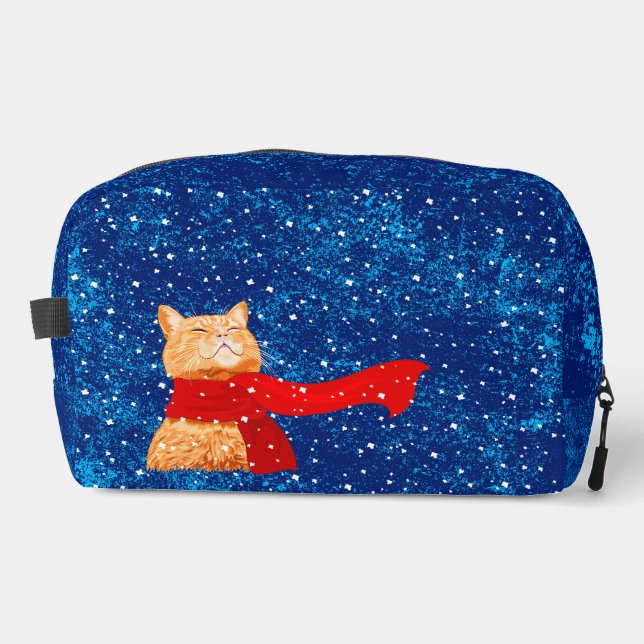Trousse De Toilette Tabby aime la neige (Recto)