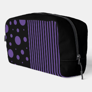Trousse De Toilette Taches et rayures en violet et noir