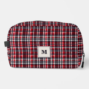 Trousse De Toilette Tartan Check Motif Stylish Monogrammed