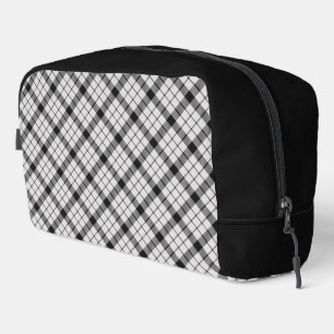 Trousse De Toilette Tartan Écossais Noir et Blanc MacFarlane