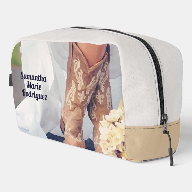 Trousse de Toilette Texas Bride in Boots Mariée (Coin droit)