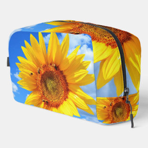 Trousse De Toilette Tournesol jaune et abeilles