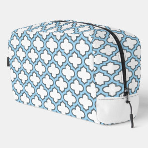 Trousse De Toilette Trellis bleu blanc et bébé, treillis, Quatrefoil