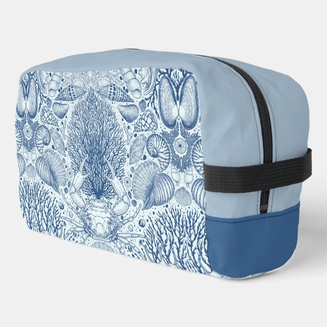 Trousse De Toilette Trésors de plage en bleu (Coin gauche)