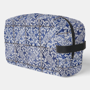 Trousse De Toilette Tuiles portugaises - Azulejo Floral bleu et blanc