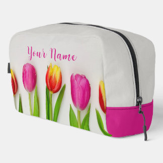 Trousse De Toilette Tulipes roses lumineuses