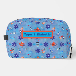 Trousse De Toilette Type 1 ou 2 Impression colorée diabétique
