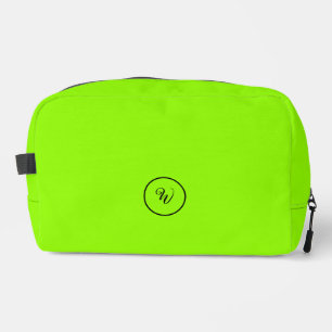 Trousse De Toilette Vert couleur solide néon monogramme moderne tendan