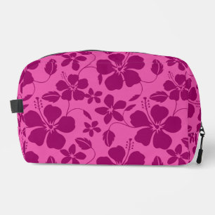 TROUSSE DE TOILETTE VIN BOURGOGNE HULA HAWAIEN (HIBISCUS)