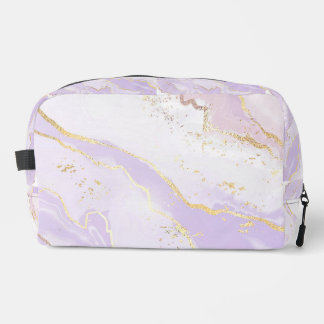 Trousse De Toilette Violet Doux Éclaboussure d'Or Aquarelle Élégant