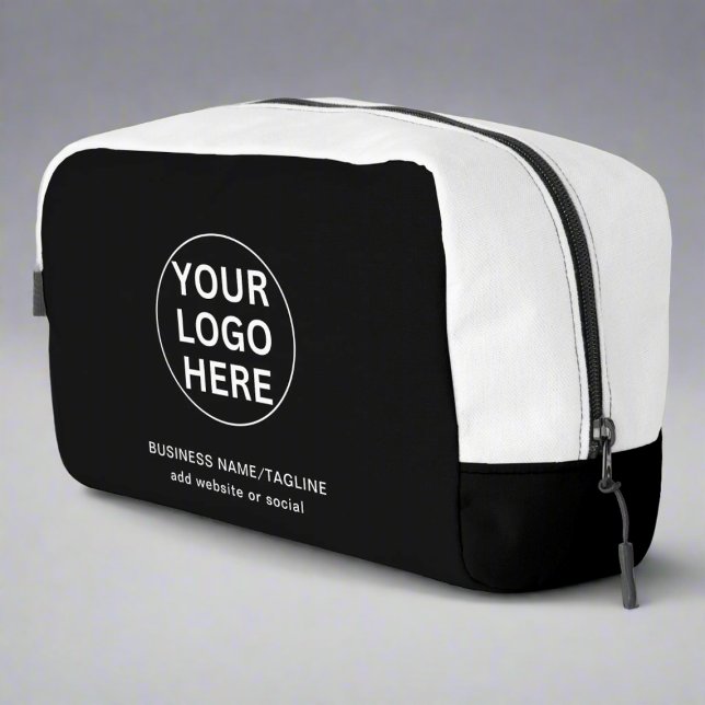 Trousse De Toilette Votre logo et votre texte ici l Promotionnels Noir (Créateur téléchargé)