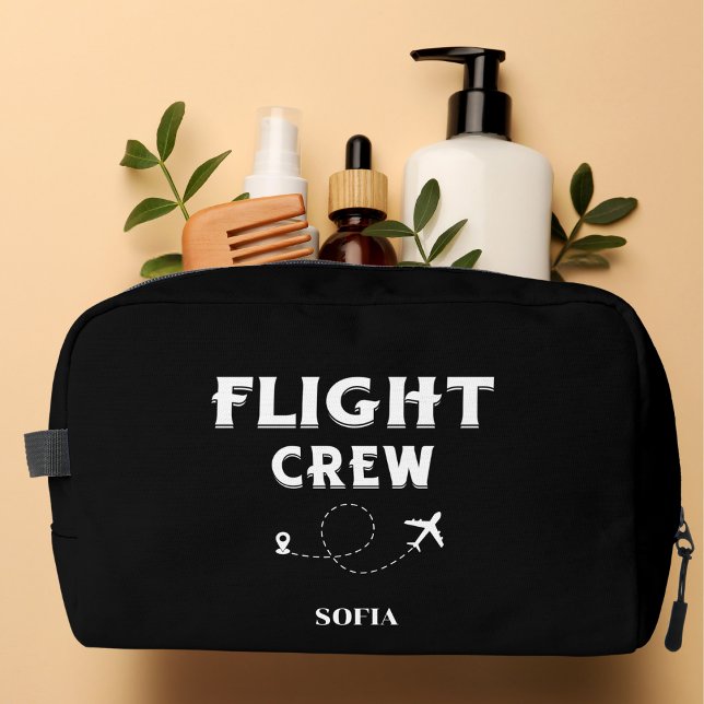 Trousse De Toilette Voyage Famille Vacances Équipage de vol Texte Avio (Créateur téléchargé)