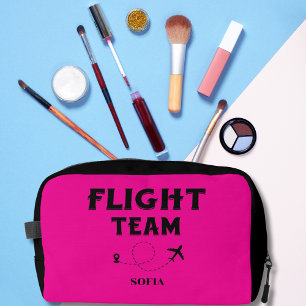 Trousse De Toilette Voyage Famille Vacances Équipe de vol & Avion Rose
