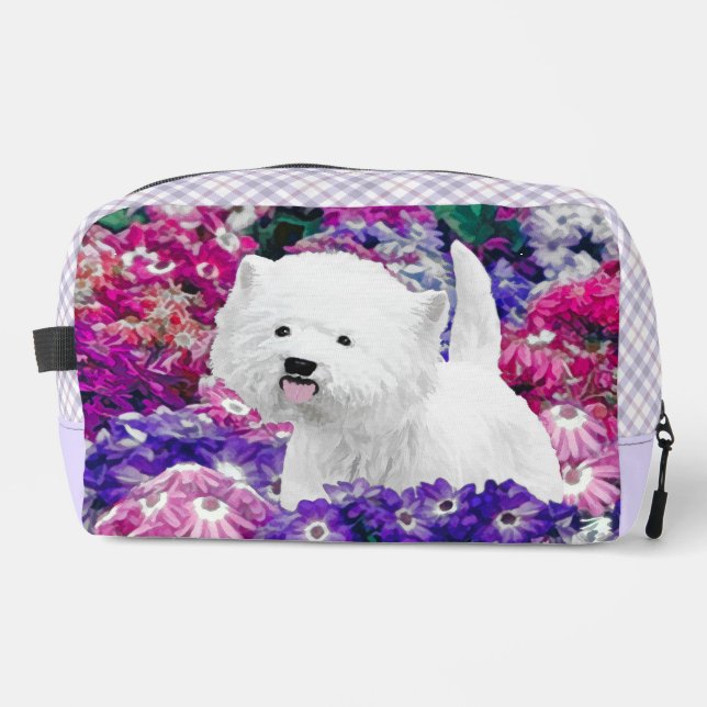 Trousse De Toilette West Highland White Terrier Peinture Westie Chien (Recto)