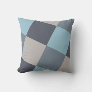 Trout Blue Gray Cotton Seed Squares Kissen