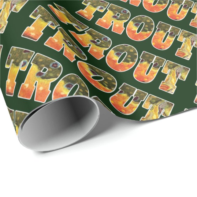 Trout Fan? Angler? Ichthyologe?Bachforelle Geschenkpapier (Rolleneckpunkt)
