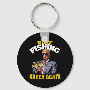 Trout Fishing Trump 2024 Amerika holen Schlüsselanhänger