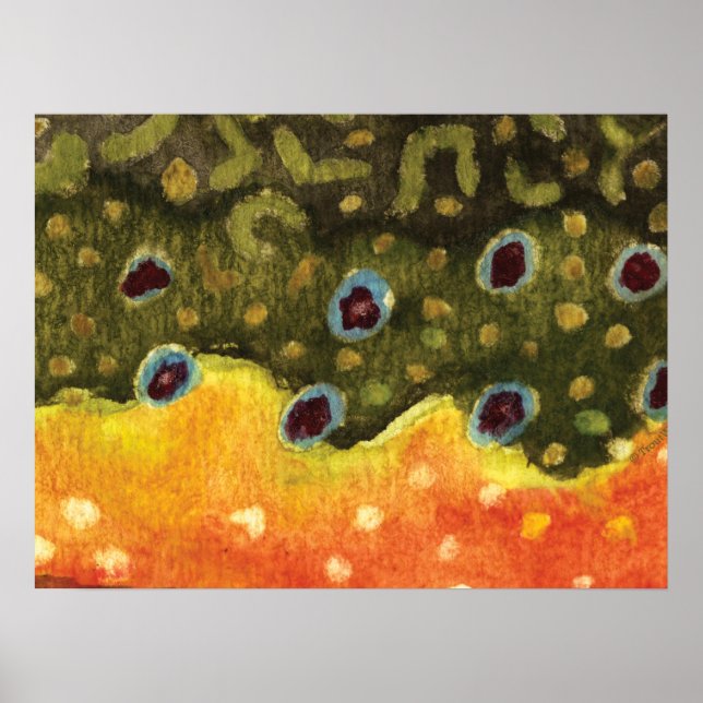Trout Fly Fishing Poster (Vorne)
