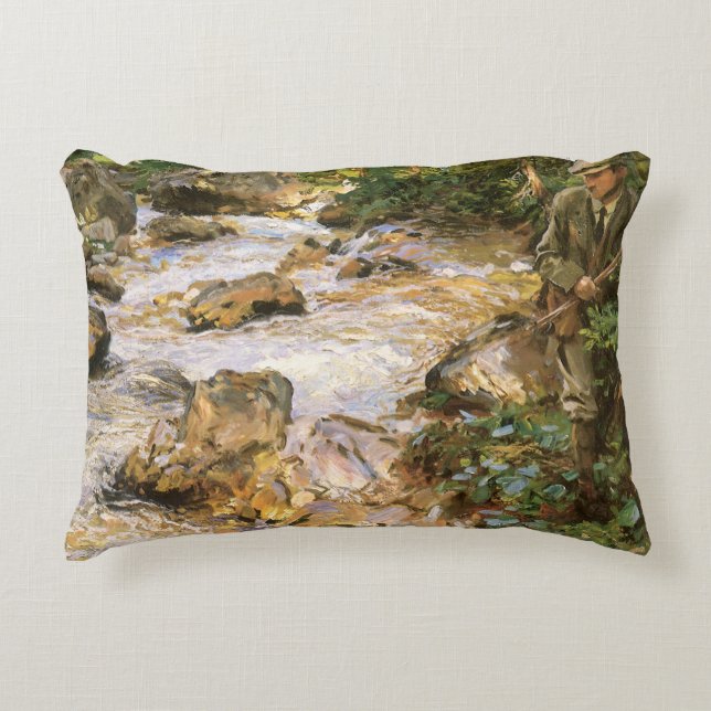 Trout Stream in Tirol von John Singer Sargent Dekokissen (Vorderseite)