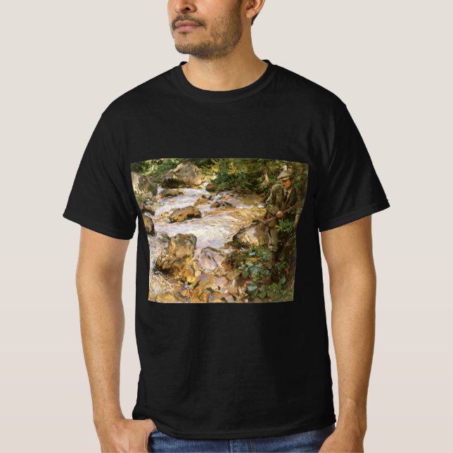 Trout Stream in Tirol von John Singer Sargent T-Shirt (Vorderseite)